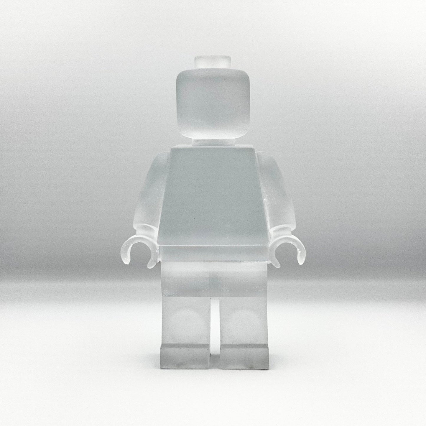 lego man clear art sculpture