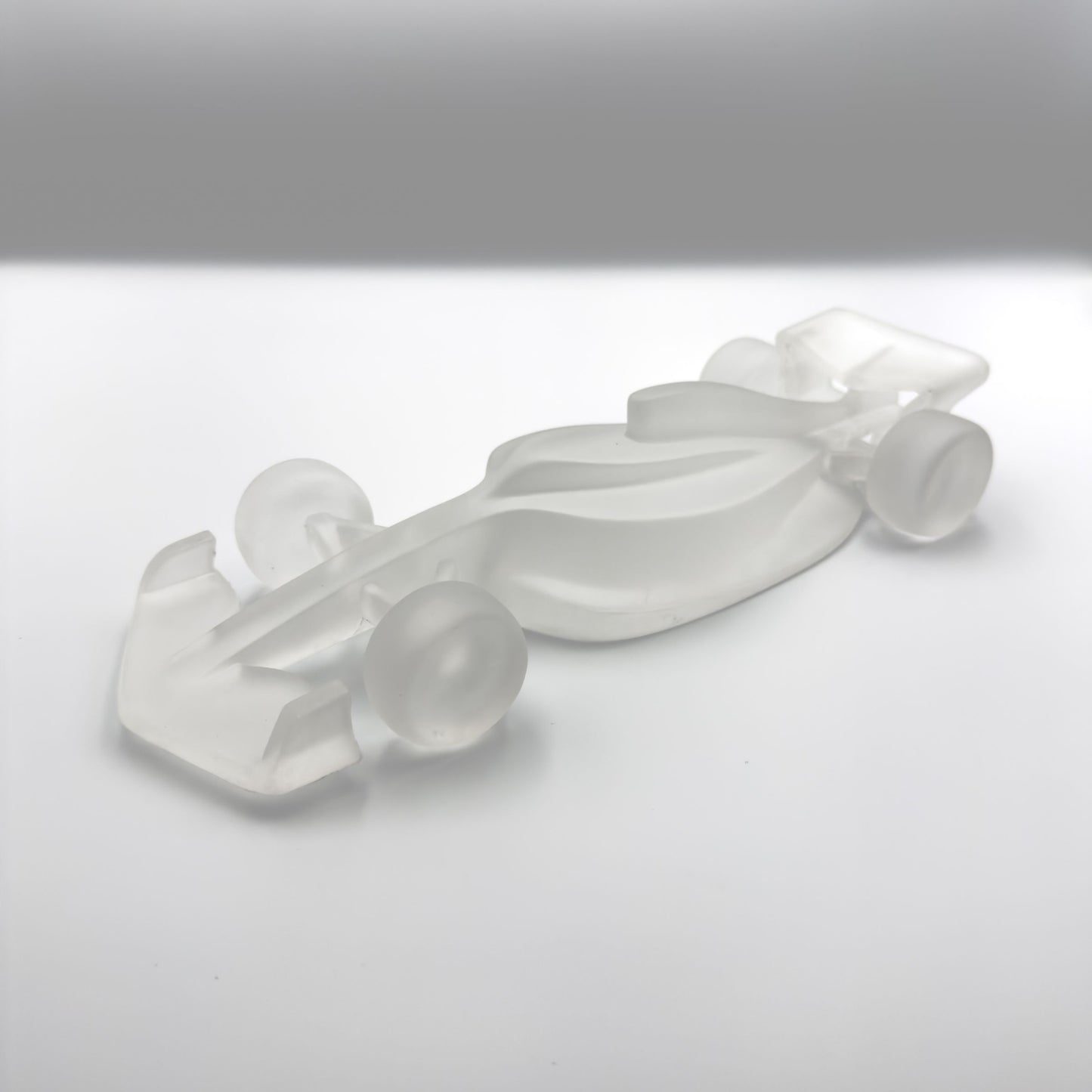 Frosted clear formula 1 sculpture