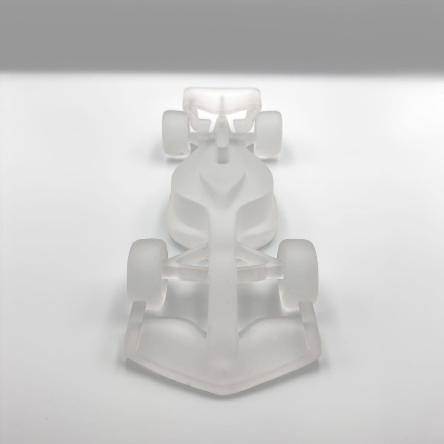 Frosted clear f1 sculpture