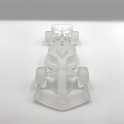 Frosted clear f1 sculpture